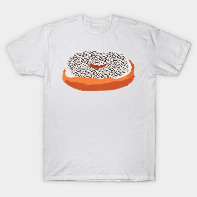White Donut with Sprinkles T-Shirt by Usagicollection